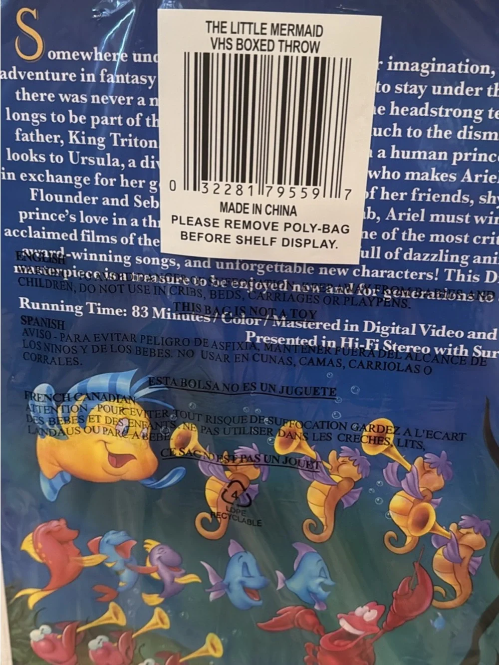 The Little Mermaid blanket throw